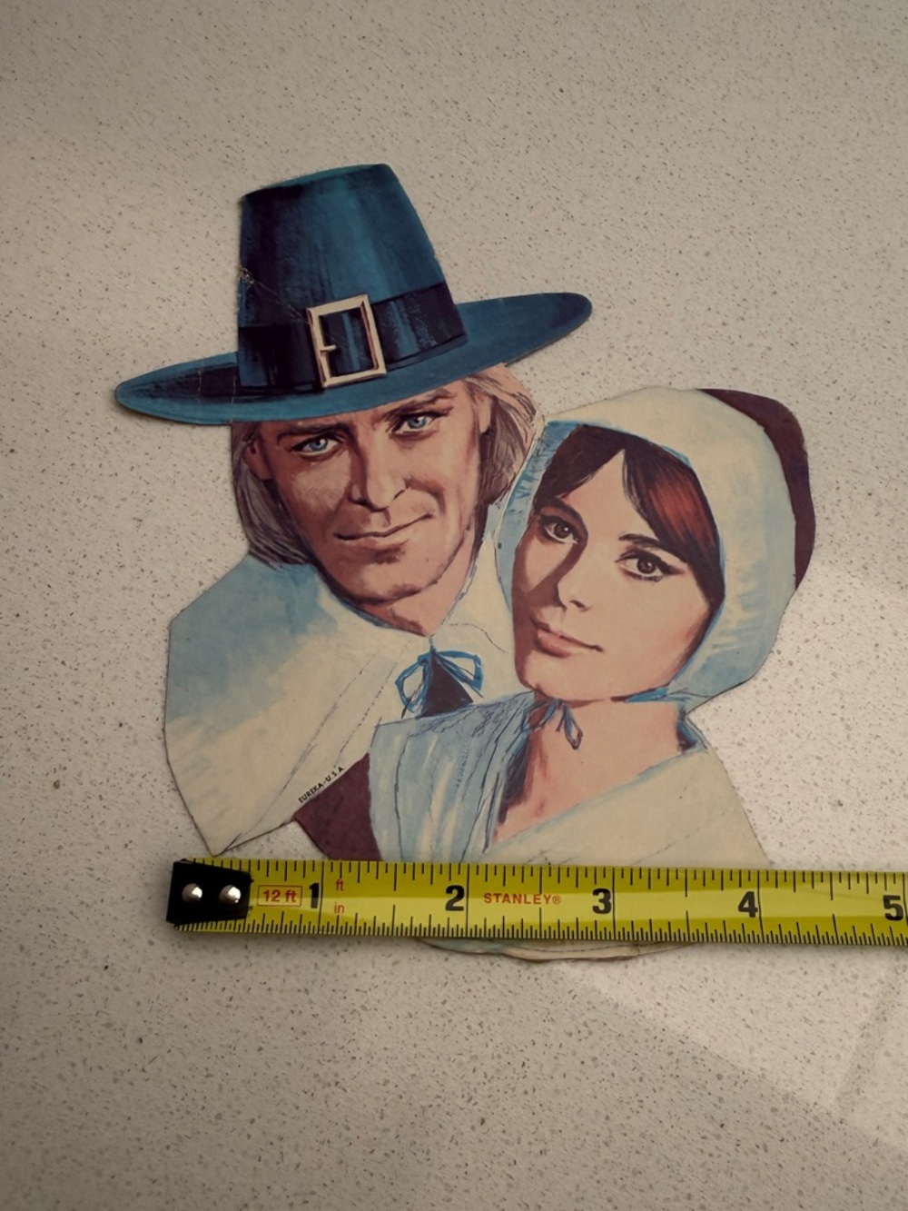 Vintage Die Cut Paperboard Thanksgiving Decorations Pilgrims Mayflower Ship 1977 - Picture 14 of 16